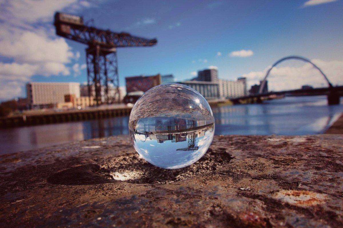 Clydeside 
#ThePhotohour #Glasgow #Photography #Lensball