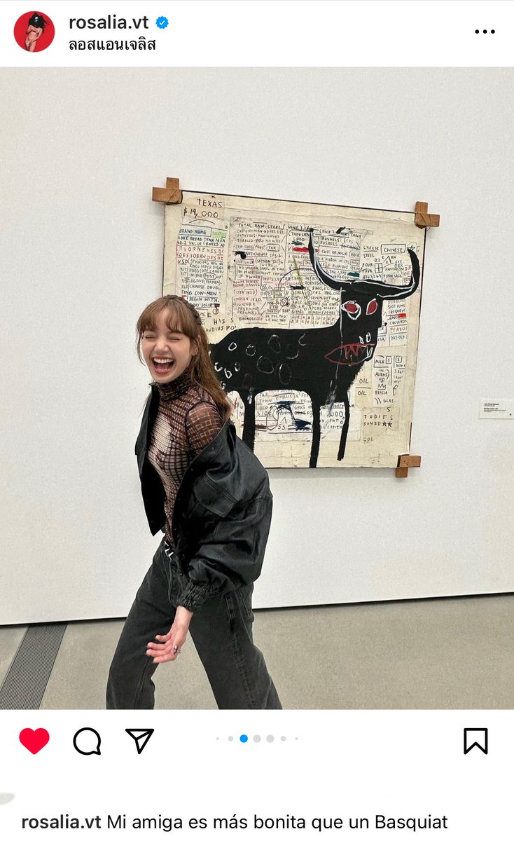 SOLARSHIIII's tweet photo. แคปชั่น Rosalia ก็คือคลั่งรักมากกกกก

ชีบอกว่า “เพื่อนของฉันสวยกว่าภาพวาดของ Basquiat (บาสเคียล) “ https://t.co/Vc372Q91KT