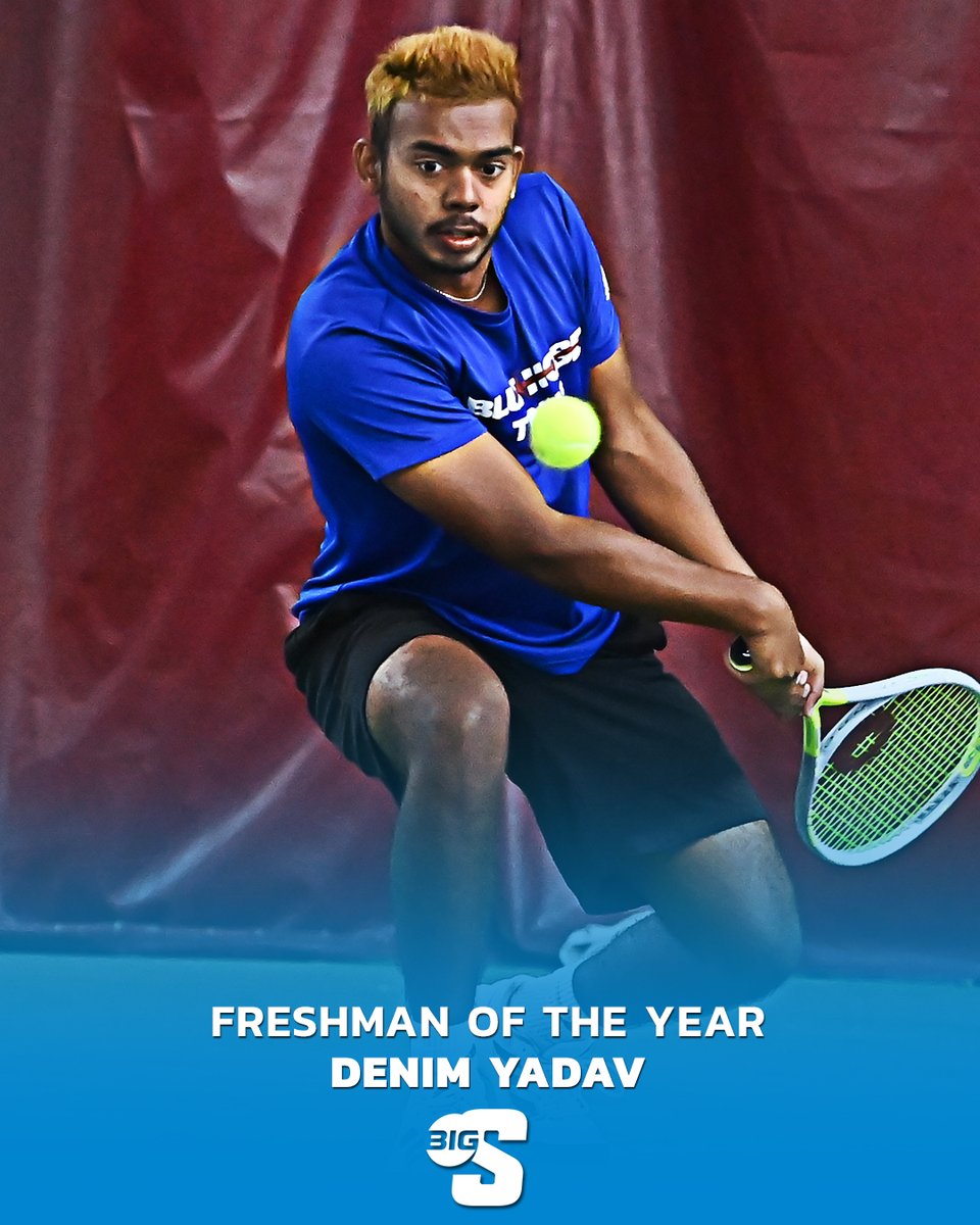 𝟮𝟬𝟮𝟯 𝗕𝗶𝗴 𝗦𝗼𝘂𝘁𝗵 𝗠𝗲𝗻'𝘀 𝗧𝗲𝗻𝗻𝗶𝘀 𝗔𝘄𝗮𝗿𝗱𝘀 
𝐹𝓇𝑒𝓈𝒽𝓂𝒶𝓃 𝑜𝒻 𝓉𝒽𝑒 𝒴𝑒𝒶𝓇 🎾🏅 

🔹Denim Yadav, @PackthePondo