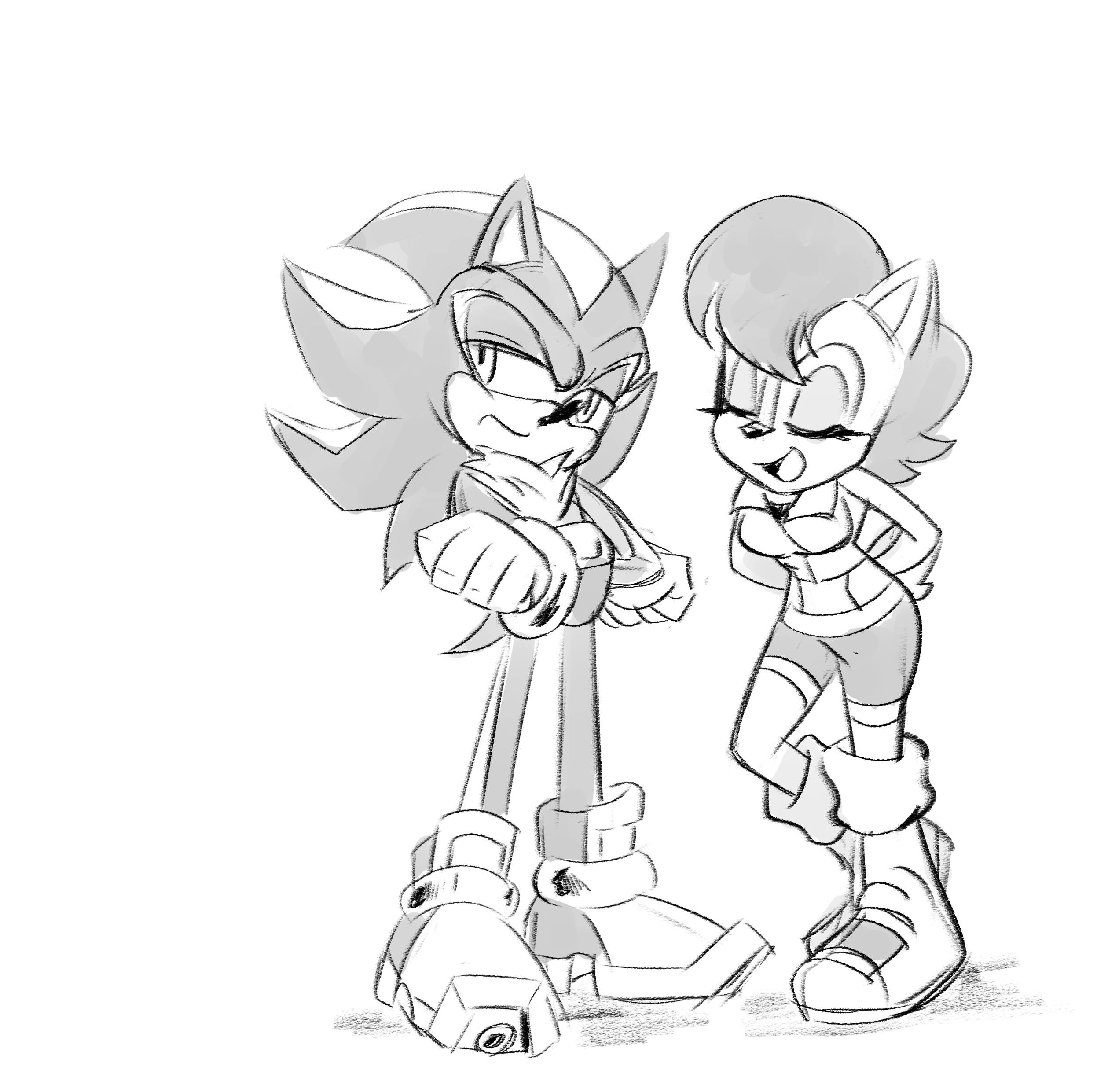 Chauvel on X: "Shadow and Sally quick sketch! https://t.co/0hmliRK9fA" / X
