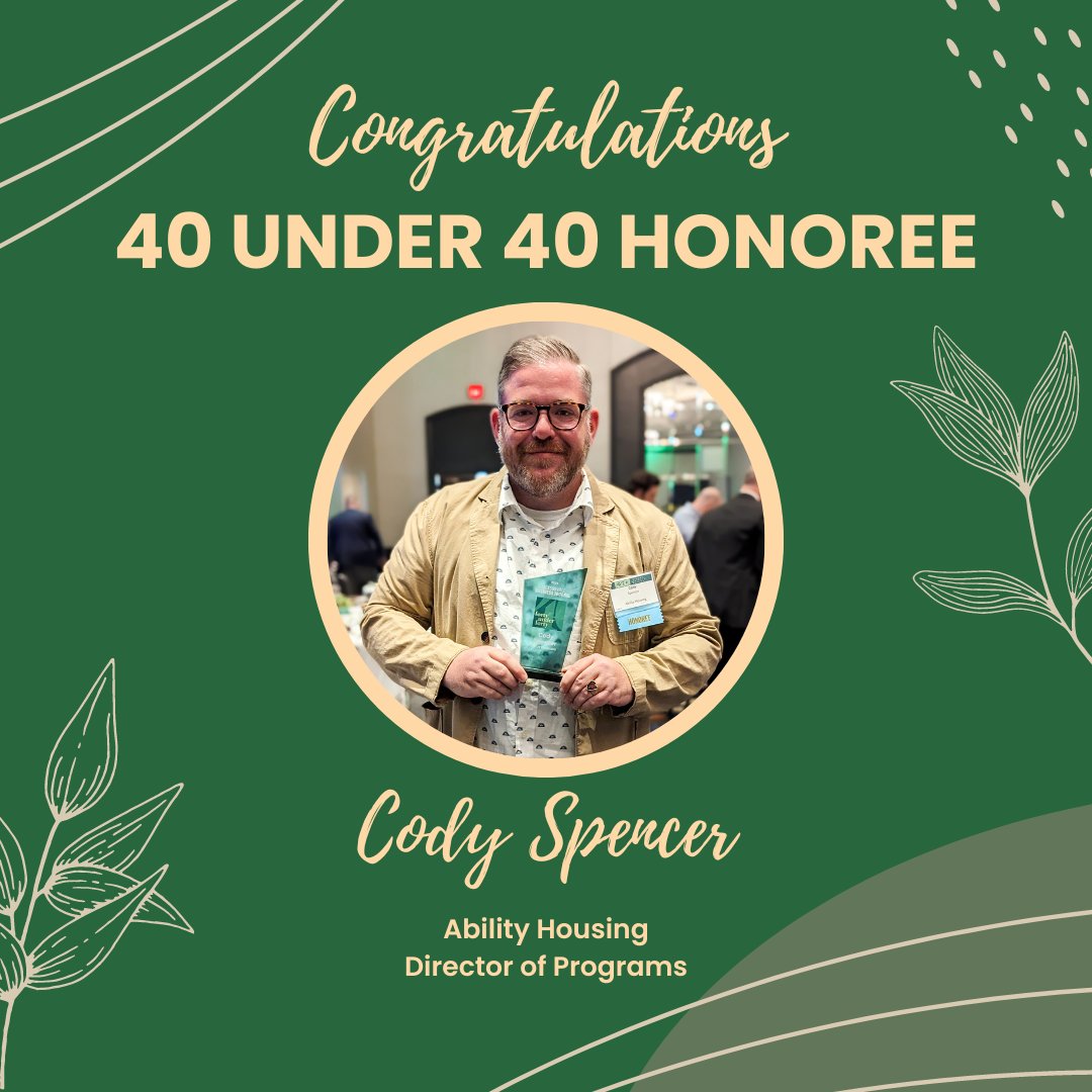 Congratulations, Cody, on being a <a href="/JaxBizJournal/">Jacksonville Business Journal</a> 40 Under 40 Honoree! We are incredibly proud of your work to end homelessness and support households to achieve self-sufficiency in our community. #jbj40under40