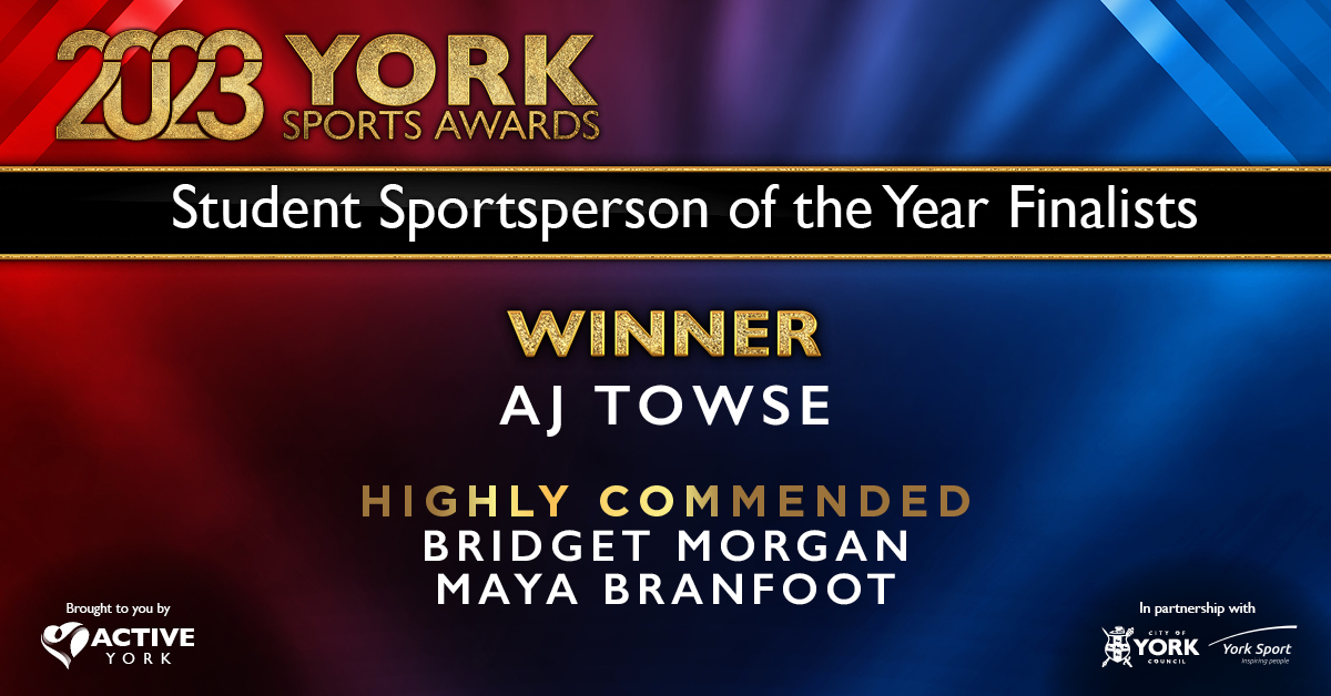STUDENT SPORTSPERSON OF THE YEAR sponsored by <a href="/yorksport1/">York Sport</a> 

 🥇Winner: 
<a href="/AJTowse1/">A-J Towse</a> from <a href="/YorkStJohnRL/">York St John Rugby League</a>  

🥈Highly Commended: 
Bridget Morgan <a href="/Bridget09719115/">Bridget Morgan</a>  from <a href="/UniOfYork/">University of York</a> 
Maya Branfoot from <a href="/UniOfYork/">University of York</a> 

Congratulations 🎉