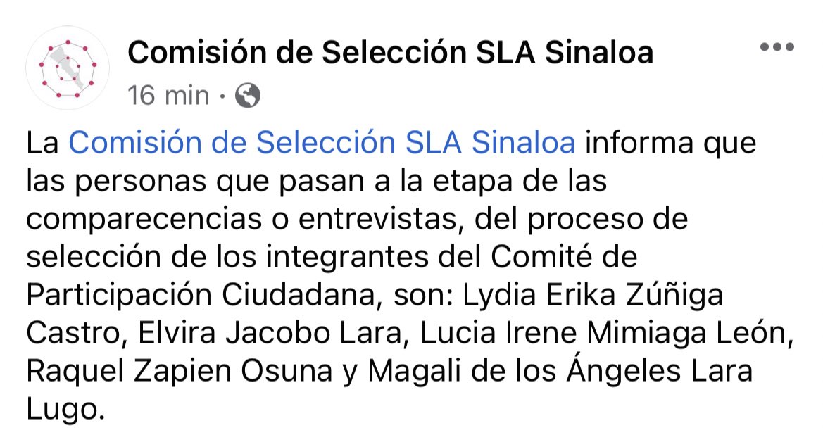 IniSinaloa's tweet photo. Desde @IniSinaloa felicitamos a las aspirantes que lograron pasar a la siguiente etapa de comparecencias para ocupar tres de los cinco cargos del Comité de Participación Ciudadana del Sistema Anticorrupción de Sinaloa. 👇🏼 https://t.co/KCiDu2UMX1