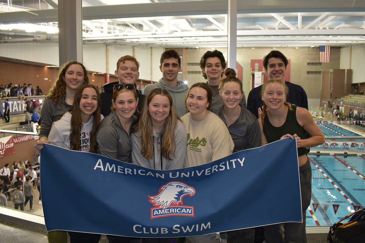 SylviaBurwell's tweet photo. Wow – College Club Swimming 2023 Team of the Year winners! Congratulations @AUEagles for earning recognition for your athletic accomplishments as well as your advocacy and your support for each other. You are a great example of @AmericanU #changemaking spirit! https://t.co/YXDjrWAdpt