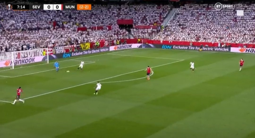 GYRFM_'s tweet photo. In my opinion it's Maguire at fault. Called for it, the pass had good weight on it and if he let's it run he can bring it out. https://t.co/GN9ikZBgzY