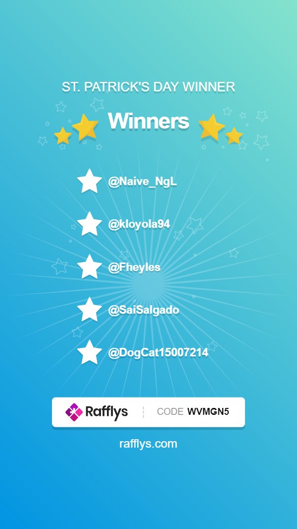 playermons's tweet photo. 🍾Congratulations to the 5 lucky winners of our St. Patrick's Day event❗️Each one will receive 500 karma points❗️

⚠️Claim your prizes sending a message to our Telegram page, mention @Nic0m0d and your Twitter usersname.
Deadline of submission till Saturday!

#Playermon #WinToEarn https://t.co/Vjtu0ThDov