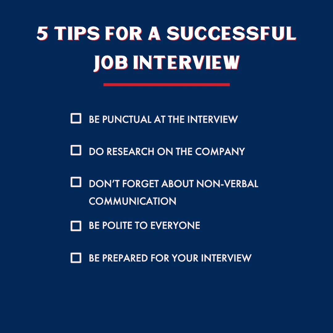 IEatUM's tweet photo. Here are 5 tips for a successful job interview! 

#UMOutreach #UMInternshipExperience #UMIE https://t.co/MpZ38HNHGt