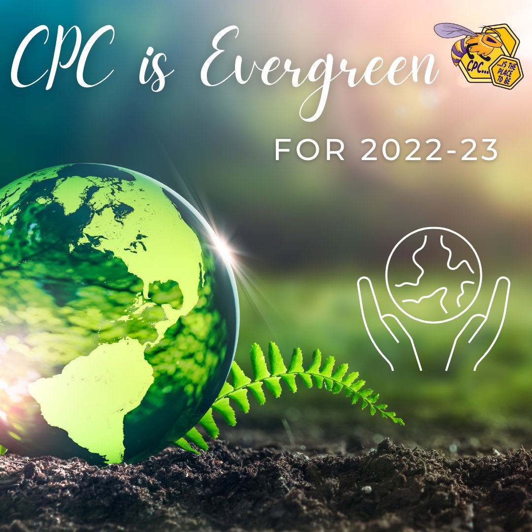 wcscpc's tweet photo. Congratulations to CPC's Green Team for their Evergreen designation for the 2022-23 school year. Evergreen is the highest designation based on points awarded... way to go!

#cpcistheplacetobe #iamcte #cpcgreenschool https://t.co/8KjERtkScT