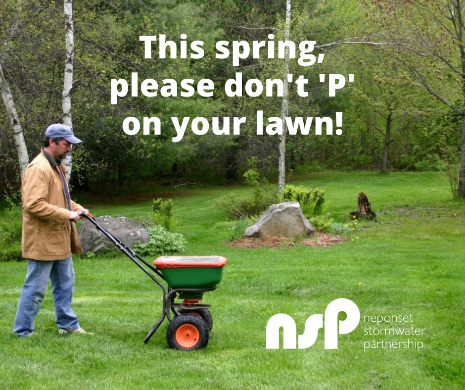 Be careful where you put your lawn fertilizer! Rain or irrigation runoff can wash fertilizer into ponds and streams - and harm fish and wildlife, cause smelly algae blooms, and affect our drinking water.

Learn more about how to protect our waterways at: yourcleanwater.org/lawn/