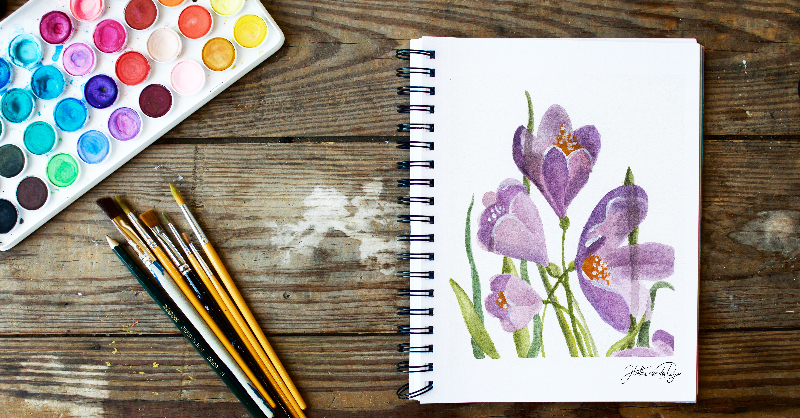 Heather_Dys's tweet photo. Feeling inspired by nature today, so I created this serene watercolor bouquet. Hope it brings you some joy and peace too! #watercolorart #floraldesign #arttherapy #watercolor #illustrator https://t.co/TLF5LJc0ST
