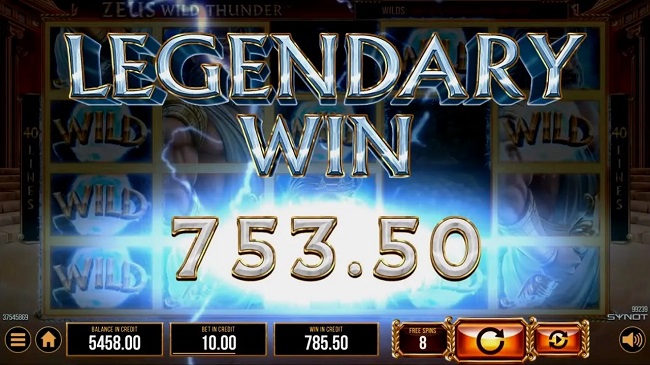 Zeus Wild Thunder Online https://y-  - This is 5 reel game with 4 rows and 40 paylines with medium volatility, Wild and Scatter Symbols, and a Bonus Round!