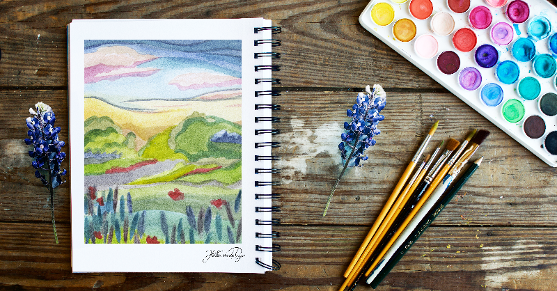 Heather_Dys's tweet photo. Watercolors have a mind of their own sometimes, and that's what makes them so exciting to work with. Check out this abstract piece I created using watercolor #abstractart #watercolorpainting #creativity #landscape #art And happy #teacherappriciationday https://t.co/BbtBUCwPrG