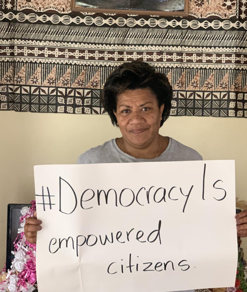 KetteringFdn's tweet image. Viniana Leba Cakau, Fiji, What is democracy to YOU? #DemocracyIs #KetteringFoundation