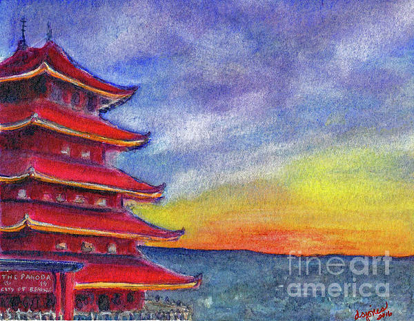 dsjonesstudio's tweet photo. New artwork for sale! - "Pagoda Sunset 2016" - https://t.co/wwcqz4EVSw @fineartamerica https://t.co/54XZKIFBoT