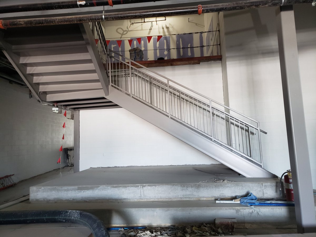 JCPSKYbuilds's tweet photo. Perry Elementary construction progress- restroom tiles, parking lot layout and main stair @JCPSKY @PWWildcats https://t.co/bf3SxqhpOK