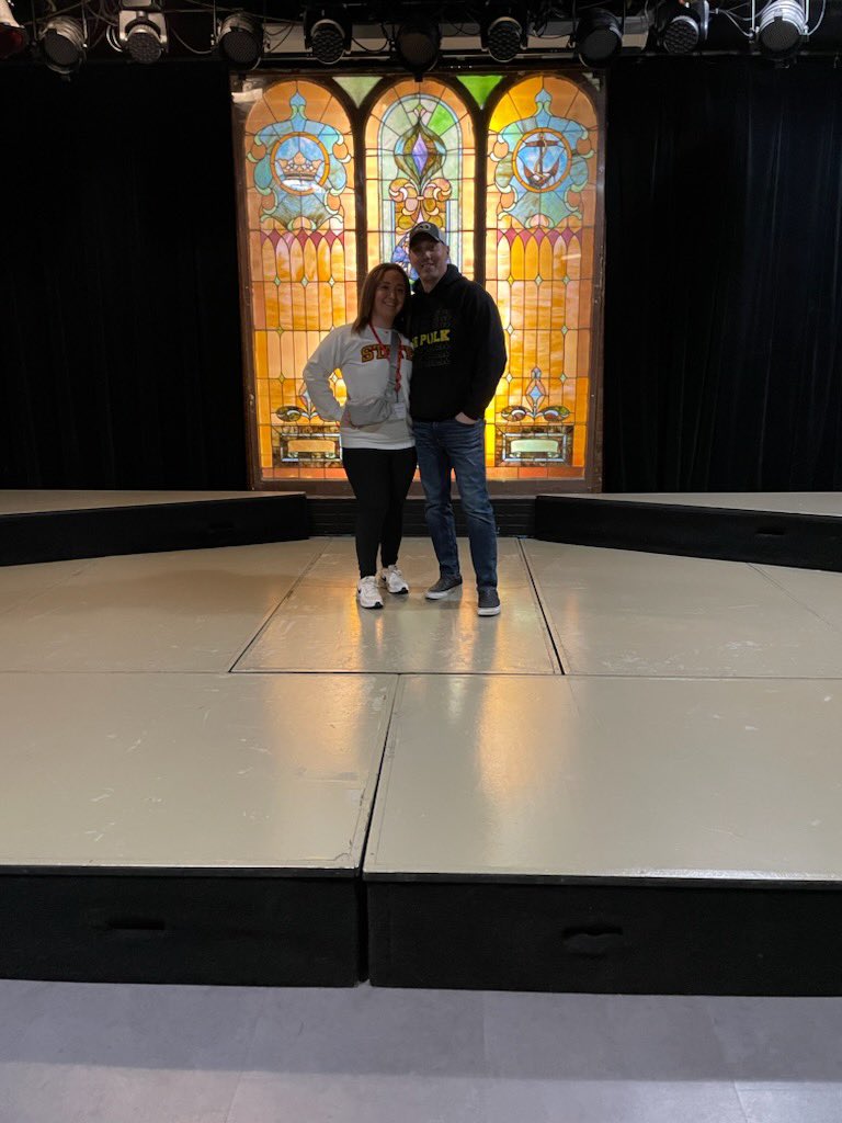 ChadTaylorRadio's tweet photo. The same stage I performed on when I first met her mother back in April of 2004 @IowaStateU #MShop 🎤 now we’re here for a college visit ❤️ https://t.co/quWAjjQAn3