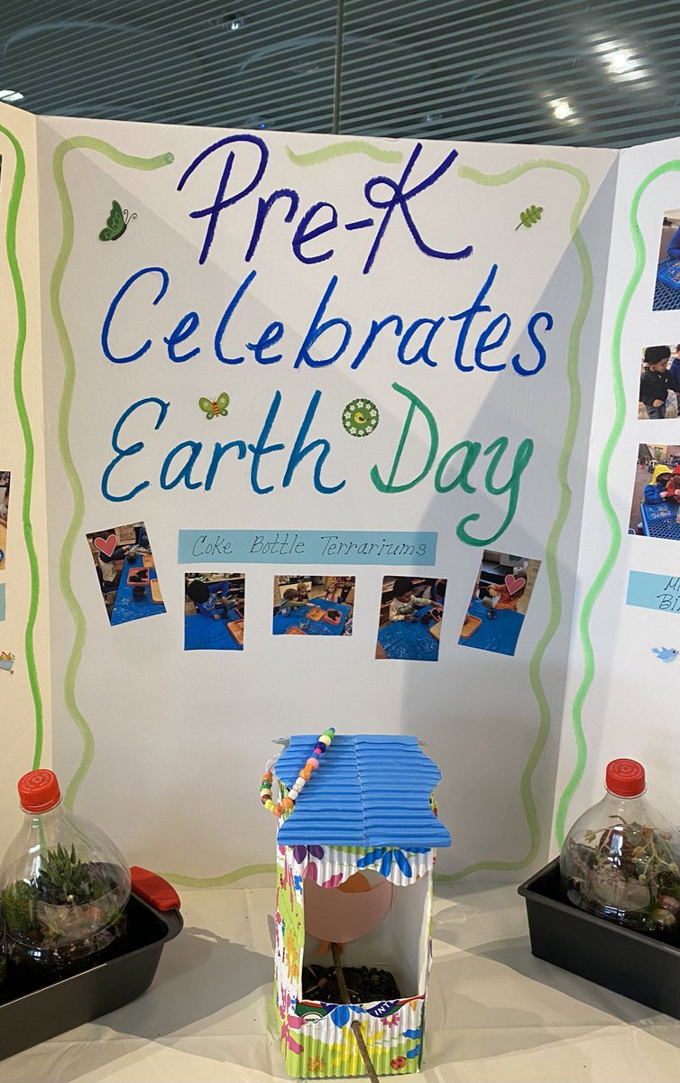 MassDOT's tweet photo. The Children in Transportation Building in #Boston celebrated #Earthday with artwork projects to remind us all to recycle, avoid plastics, and walk &amp; bike. #MAEarthWeek https://t.co/RhyhUovZwE