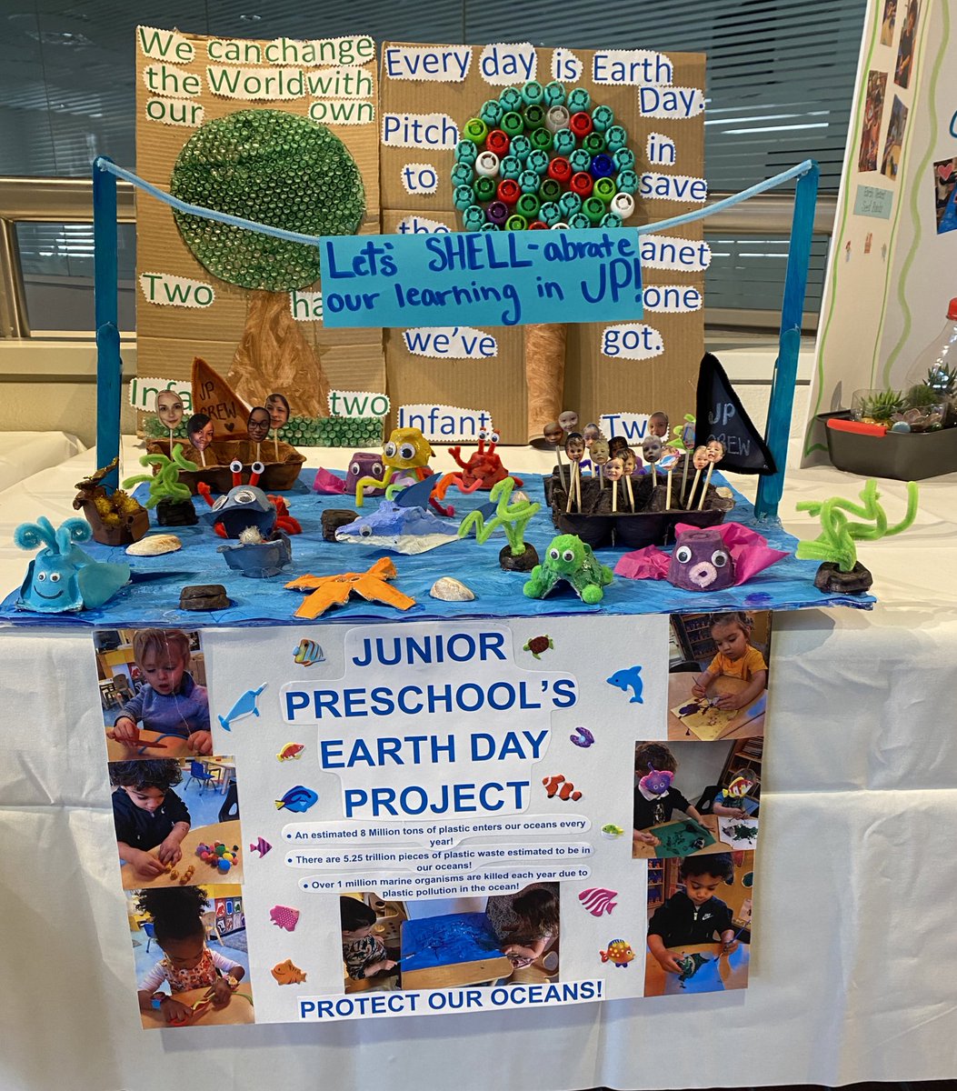 MassDOT's tweet photo. The Children in Transportation Building in #Boston celebrated #Earthday with artwork projects to remind us all to recycle, avoid plastics, and walk &amp; bike. #MAEarthWeek https://t.co/RhyhUovZwE