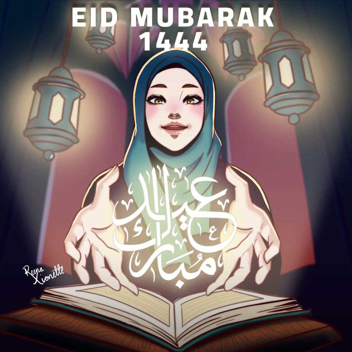 ReenanaAli's tweet photo. EID FITR MUBARAK GUYS!!! Tomorrow is Eid! A day of celebration!!! Have fun and كل عام وانتم بخير!!!

#eid #Ramadan #eidfitr #eidmubarak #art #digitalart #muslim #wacom #islam #originalart https://t.co/X2XeeXrMaQ
