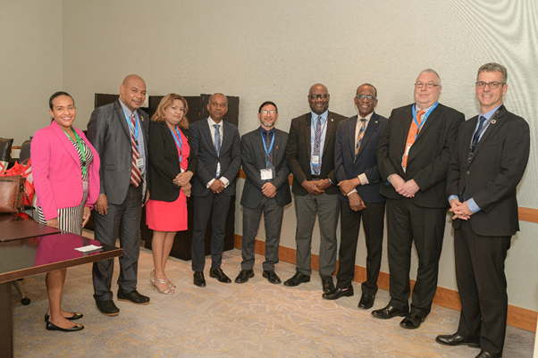 SLBStandards's tweet photo. The Prime Minister of Saint Lucia, received a courtesy call from Mr José E Trejo, Executive Director, Trinidad and Tobago Bureau of Standards and Dr Alison Gajadhar, Saint Lucia’s representative to the ISO TC 309 via the SLBS.
https://t.co/IHEuPyXgqU https://t.co/Vmel2jf7fh
