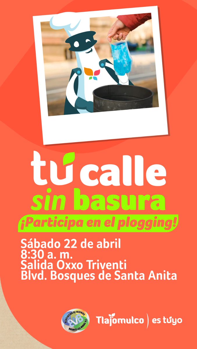 MorasBosques's tweet photo. Invitación Caminata Plogging Bosques-Las Moras...
Súmate con tu familia y amigos a este evento en pro del medio ambiente este sábado 22 abril 8:30am. https://t.co/BoUJo7IHIq