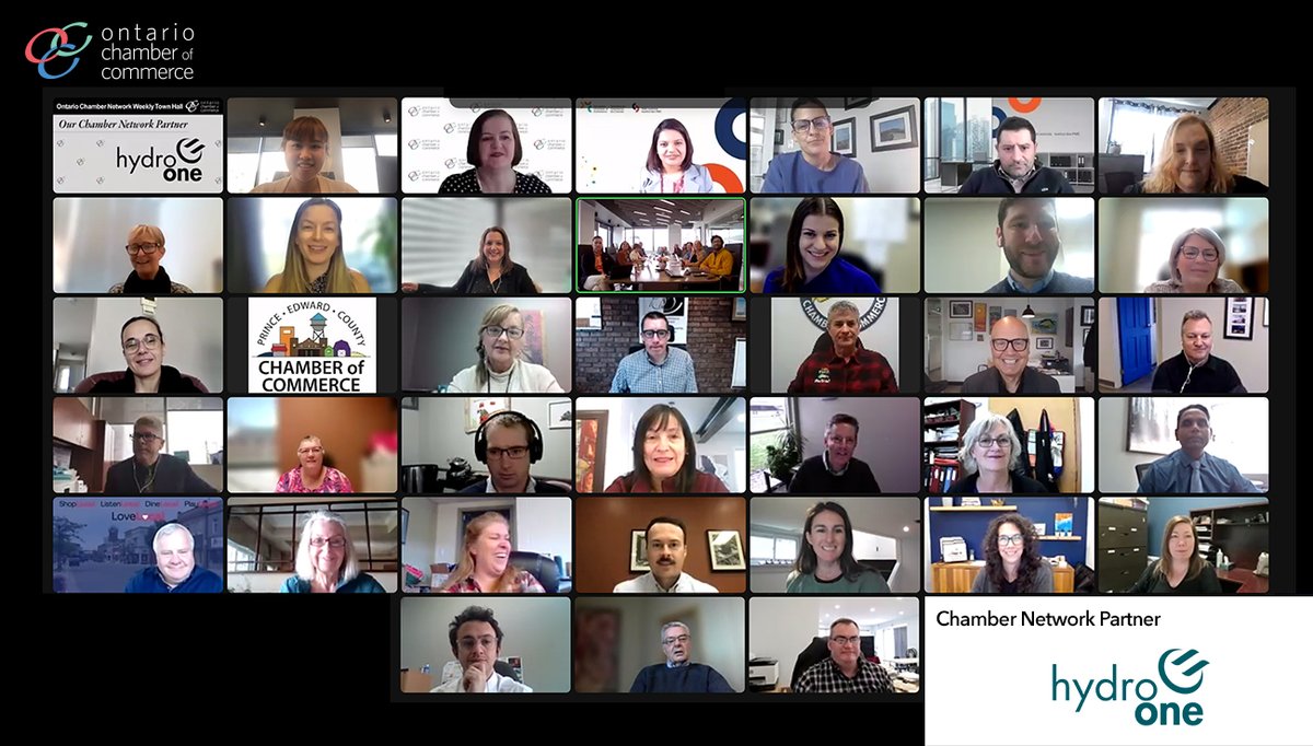 Thank you to <a href="/CdnChamberofCom/">Canadian Chamber of Commerce</a>’s Senior VP, Chamber Network &amp; Advocacy, <a href="/ifaris/">Ian Faris</a>, &amp; Executive Director, Priya Pandey, for joining yesterday's #ONChamberNetwork town hall to discuss the SME Institute’s digital toolkit to train &amp; develop Ontario #SmallBiz, &amp; next week's #OCCAGM2023!