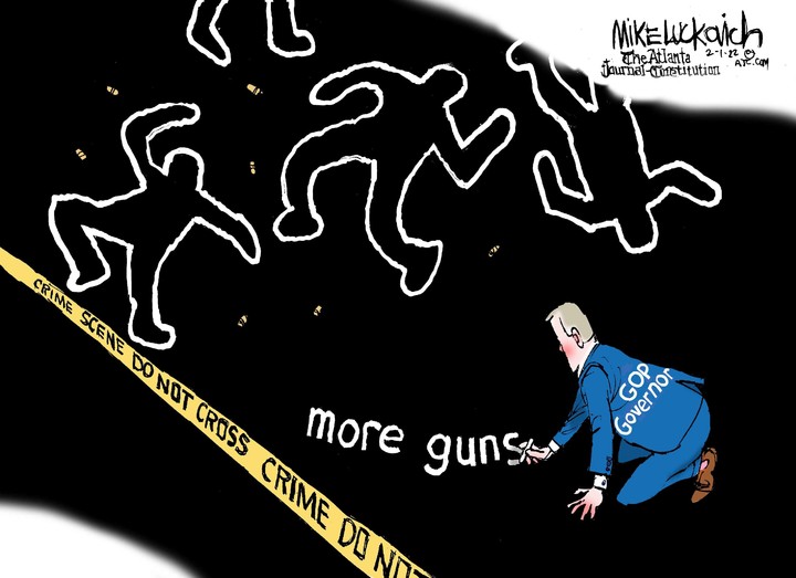 Mike Luckovich, AJC.com <a href="/mluckovichajc/">mike luckovich</a> #MoreGuns