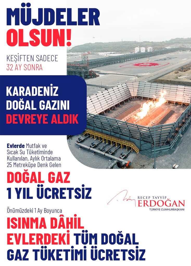 Hayırlı olsun, 
#MüjdelerOlsun

Teşekkürler <a href="/RTErdogan/">Recep Tayyip Erdoğan</a> 🇹🇷