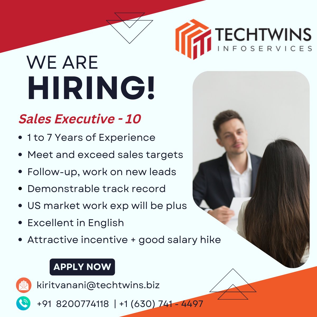 We are #hiring for #salesexecutives & #businessdevelopment team.
#workfromofficeonly #jobsinahmedabad #bde