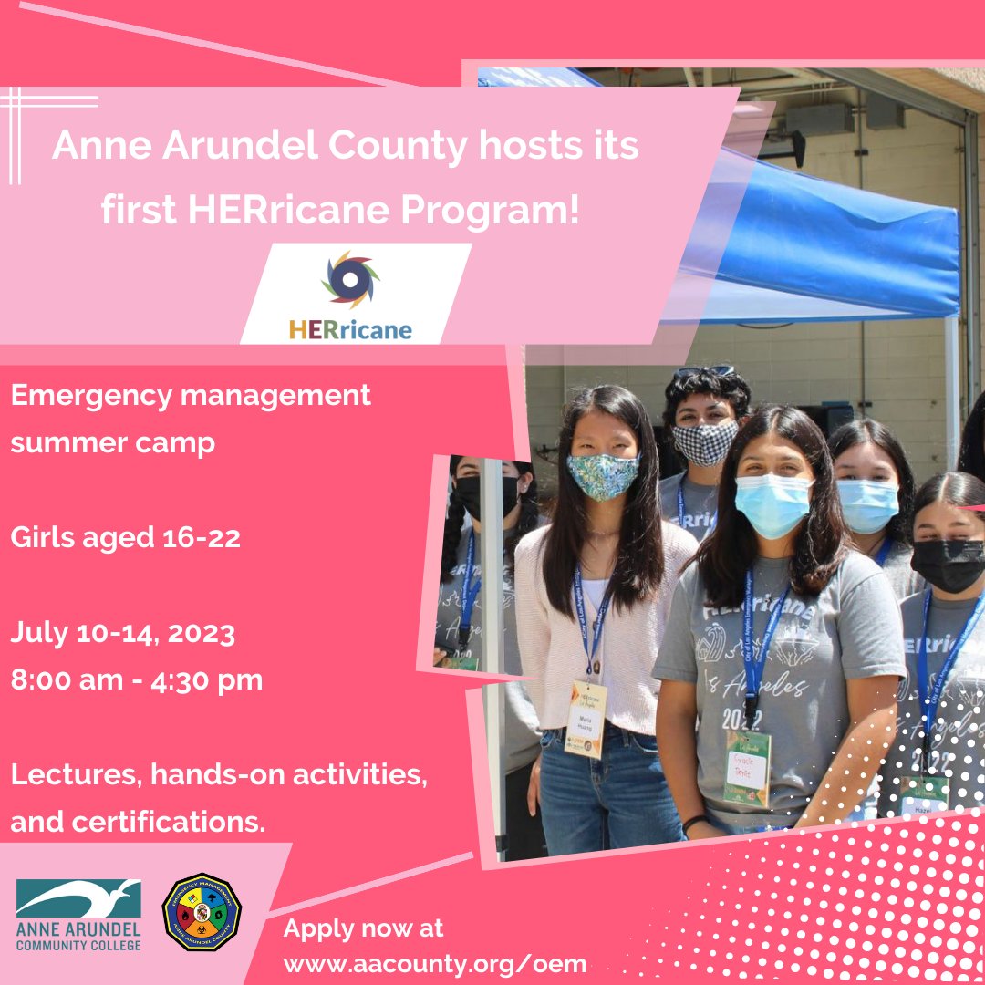 AACO_OEM's tweet photo. We are super excited to announce that we will be hosting our first HERricane program this summer with the help of Anne Arundel Community College (AACC)! For more info visit https://t.co/mybk7m1dpd https://t.co/G8U0jByvfx