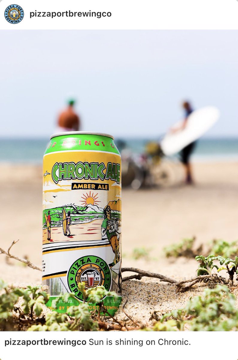Sun is shining on Chronic. 

#ChronicAleAmberAle
#GoodBeerBringsGoodCheer
#PizzaPortBrewingCo
