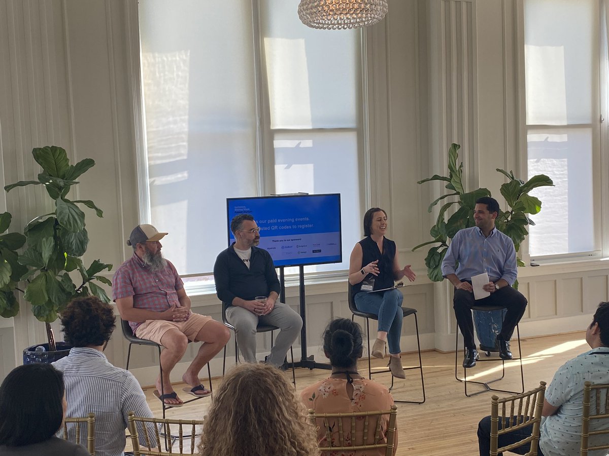 In the last session of the “Startup 101” track, <a href="/SarahGlovaPhD/">Sarah Glova 👩‍💻</a>, <a href="/jesselipson/">jesselipson</a> and Tom Simon talk founder failures, stories and advice. <a href="/RDStartupWeek/">Raleigh-Durham Startup Week</a> #Day3