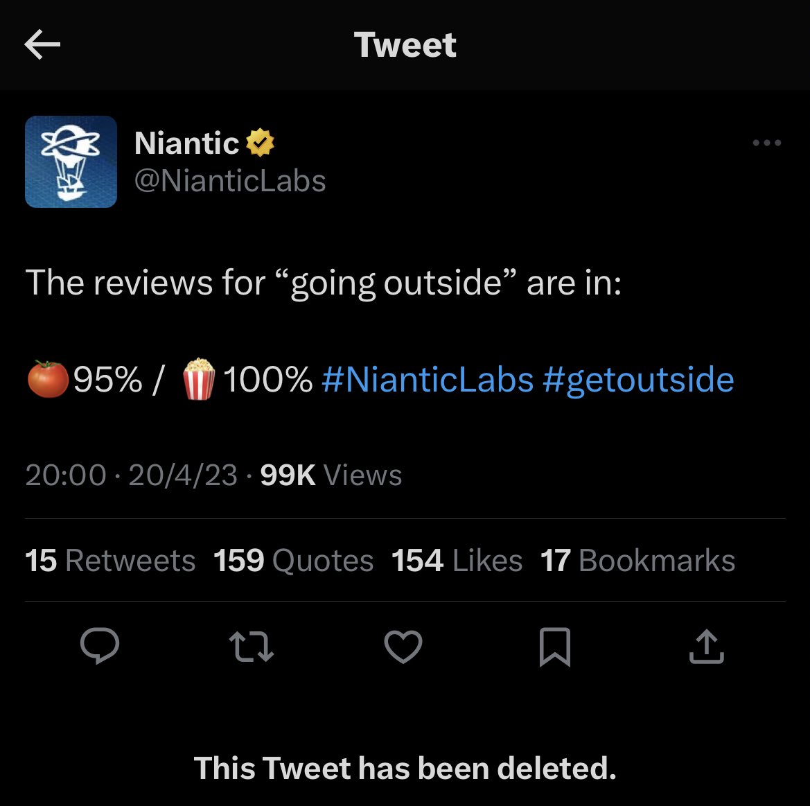 KratosPogo's tweet photo. They deleted the tweet 😅 #HearUsNiantic https://t.co/NEfLglwl98