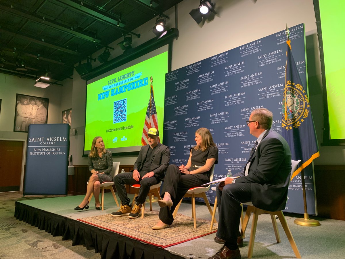 ICYMI: @AlisonNBCBoston @ShiraStoll and @DanFerrigan, the team behind our original docu-series Life, Liberty and the Pursuit of New Hampshire, attended a screening and discussion at @SaintAnselm last night. Full series here: on.nbcboston.com/AklwTTL #NHPolitics #worthyofyou