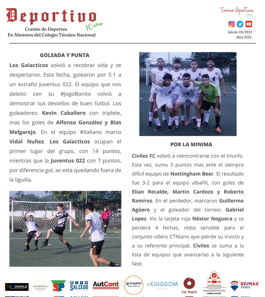 deportesCTN's tweet photo. 📝 Pasión Sabatina. Edición 05/2023.

🏆 #Apertura2023 
🥈 #Ascenso  

#ElMejorExaDelPais #SomosNosotros https://t.co/3Mr6w1uo7v