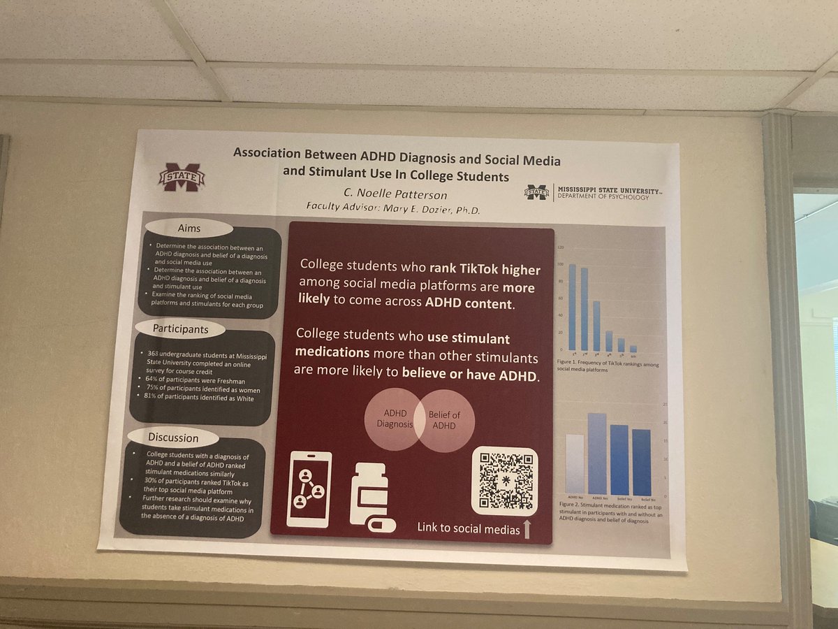 MaryEDozier1's tweet photo. Thank you @phd_porter for getting permission (and command strips) for us to hang student posters in Magruder! The research projects of @AcademicNoelle and @MaryGraceS7 will live on for generations to come. (Or until we move buildings next summer). #psychology #research https://t.co/soqSE8qd6z