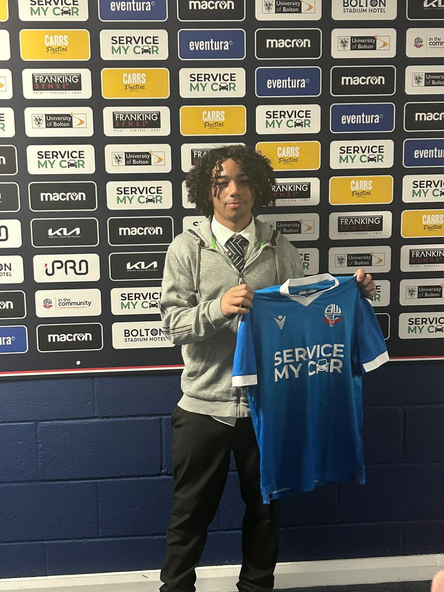 SpottedBy99's tweet photo. We are delighted U14 player Avian has officially signed with @OfficialBWFC 
Avian was an early user of the Spotted By app, and more recently played in some of our showcase games. Everyone at Spotted By is proud of you 👏🙌⚽️ #football #Bolton #academy https://t.co/LRk3xPAZoJ