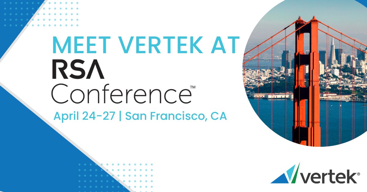 The 2023 #RSAConference is happening next week in San Francisco! The Vertek team is looking forward to connecting with the greater #cybersecurity community at this event - reach out to us to set up a meeting: fal.cn/3xAa6