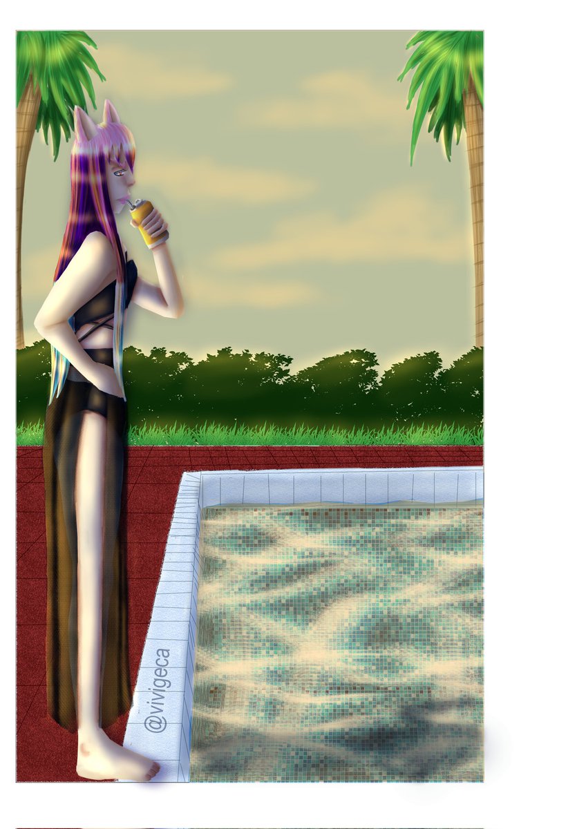 vivigeca's tweet photo. 2 traje de baño Ashla se ve molesta porque Daliso la acompañó #digital #oc #art #challenge #drawyourocchallenge #drawyouroc #piscina #bañador #owncharacter #evening #ilustracion #illustration https://t.co/760UjzXffL