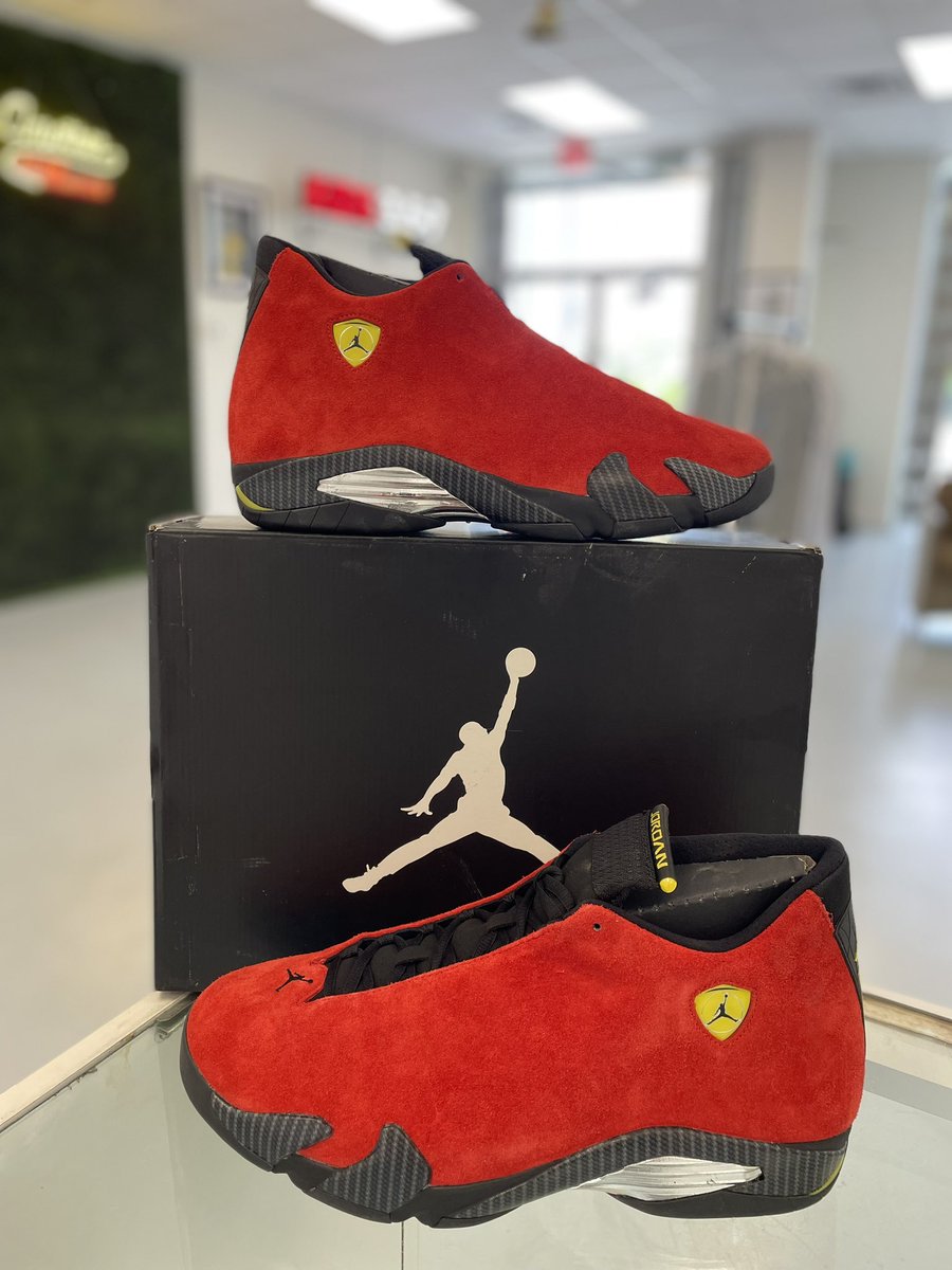 solechance's tweet photo. Jordan 14 Retro “Ferrari” 🏎️ September 6, 2014 https://t.co/WtqbwqPIms