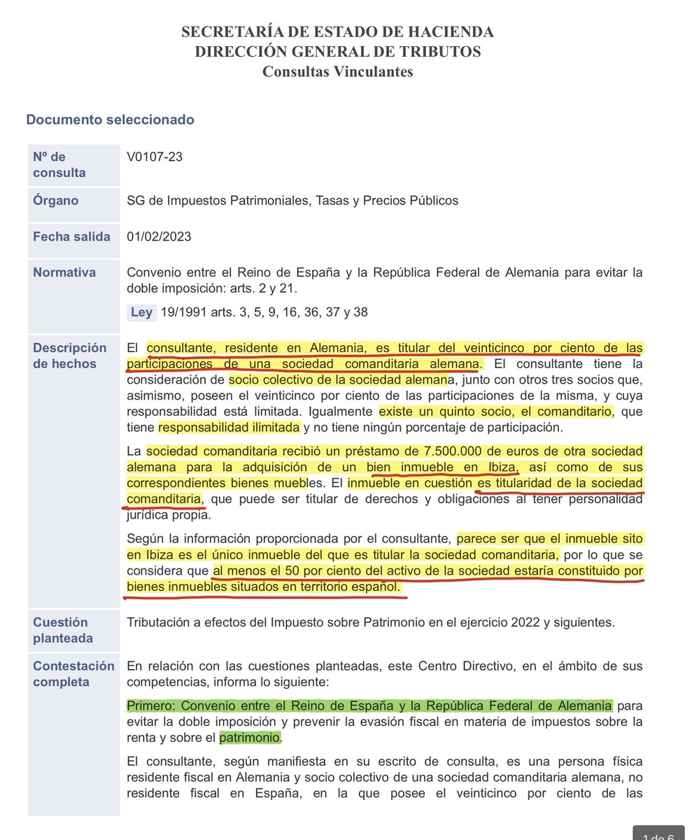 alejandrocampo's tweet photo. PELIGRO Consulta Tributos 1/2/2023 dice q tras Ley 38/2022 no residentes con sociedades extranjeras cuyo activo más 50% inmuebles en España tb deben tributar sobre resto activo fuera de España 😳. Ya explicamos en informe https://t.co/5mg6CmeRRH q la nueva norma tiene ese peligro https://t.co/JMopJ42LXa