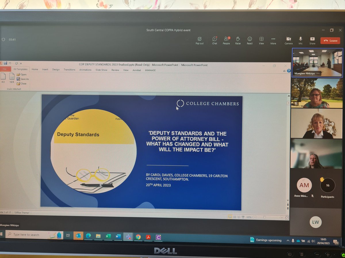 Fantastic turnout for our spring hybrid event this evening! We are so grateful to HHJ Robertshaw for her introduction and Carol Davies of <a href="/Collegechambers/">College Chambers</a> for her fantastic presentation.
