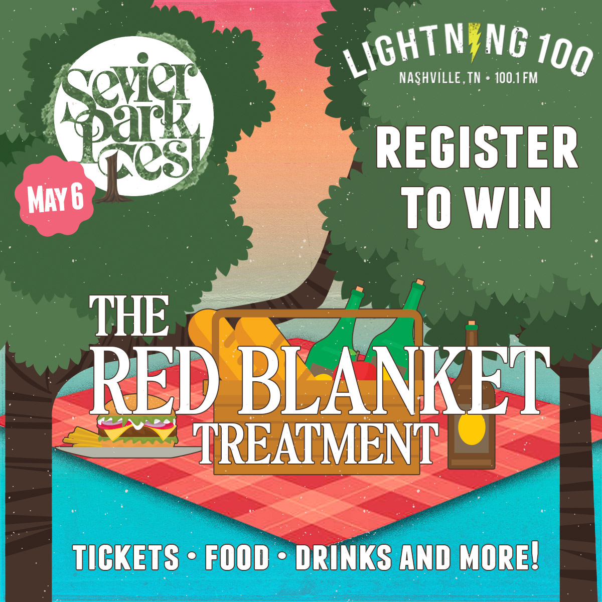 With the help of <a href="/Lightning100/">Lightning 100</a>  we're rolling out the Red Blanket on May 6th!
Register to win a Red Blanket to enjoy all day long + beyond, a reserved spot in front of the Sunnyside Main Stage, free admission, food + drinks! 🎟🥤🍻

arep.co/c/sevier-park-…