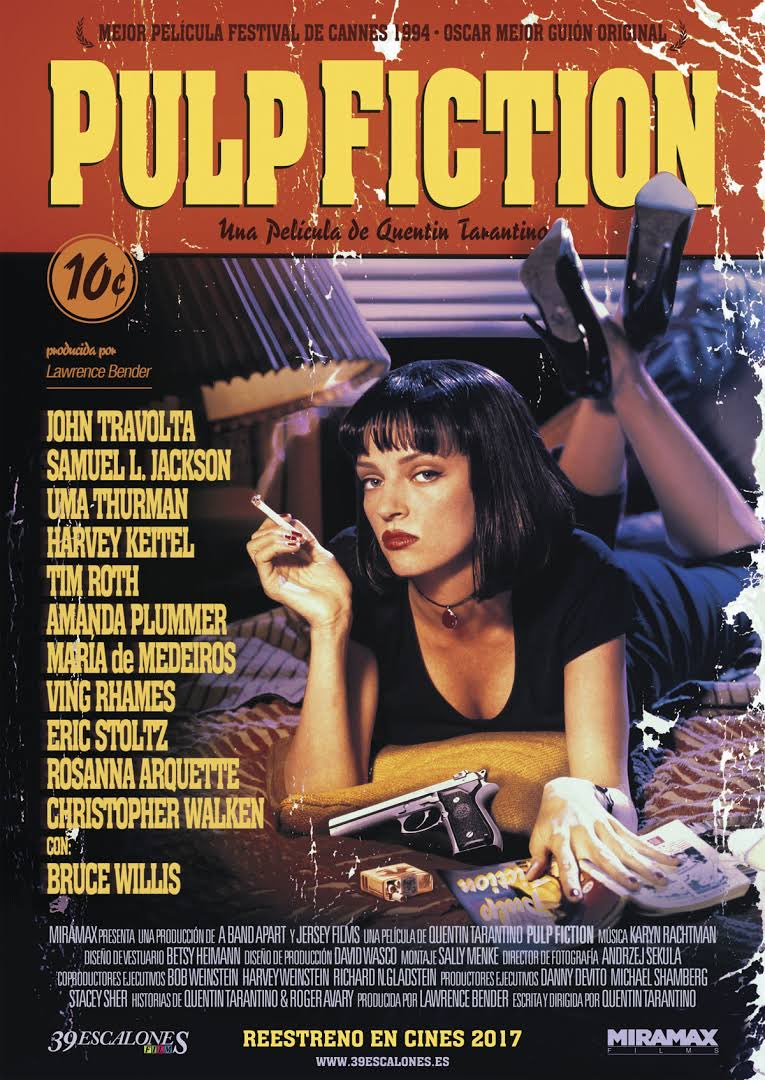 El cartel de la 25º edición de  <a href="/octubrecorto/">octubrecorto</a>, que se celebrará  del 19 al 28 de octubre, es un homenaje a Pulp Fiction 🎥🕺🏻con la actriz riojana Aura Garrido como Uma Thurman🚬