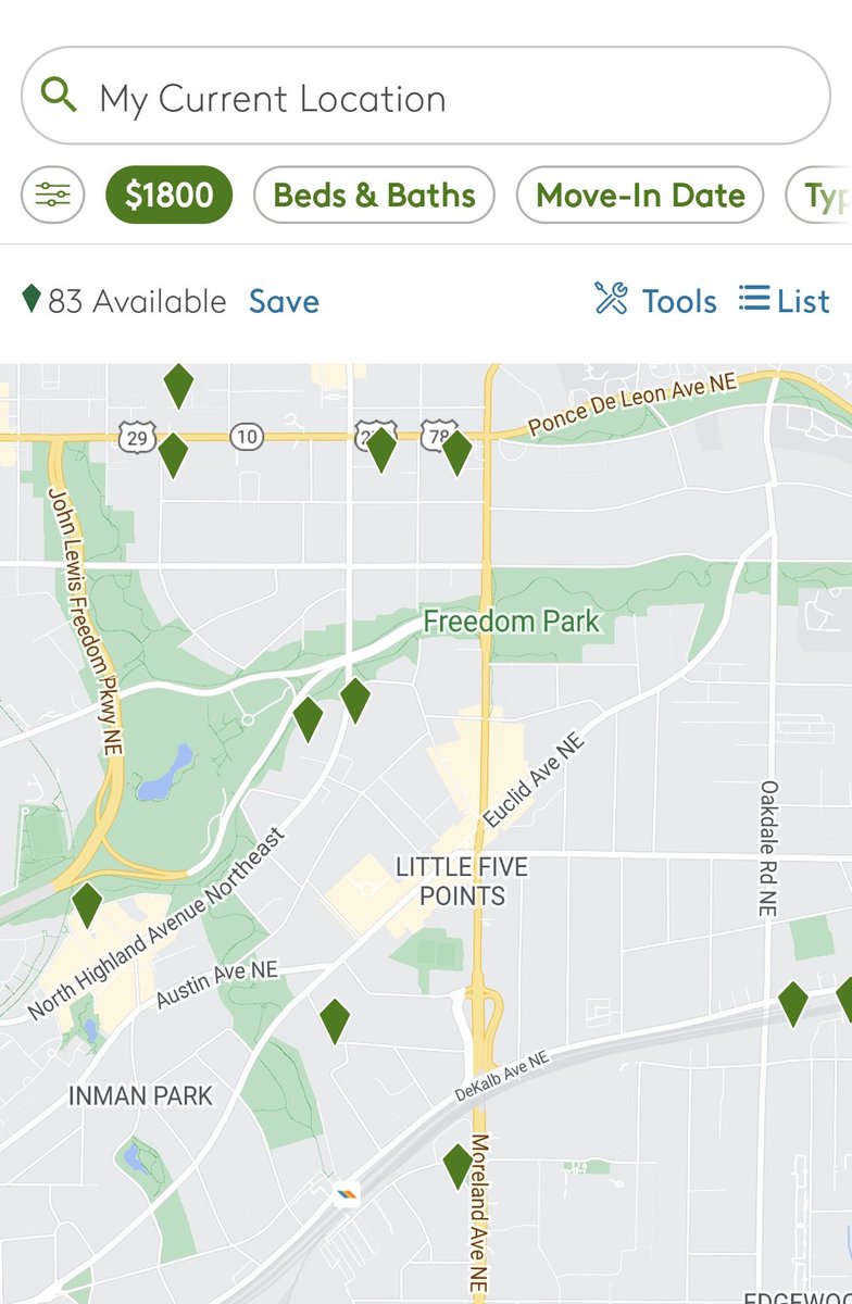 the l5patl instagram is trash. there isn't a SINGLE apartment under $1800 in little 5 points. it'd be so cool living in Little 5, but why would I live there when there's more affordable options elsewhere?