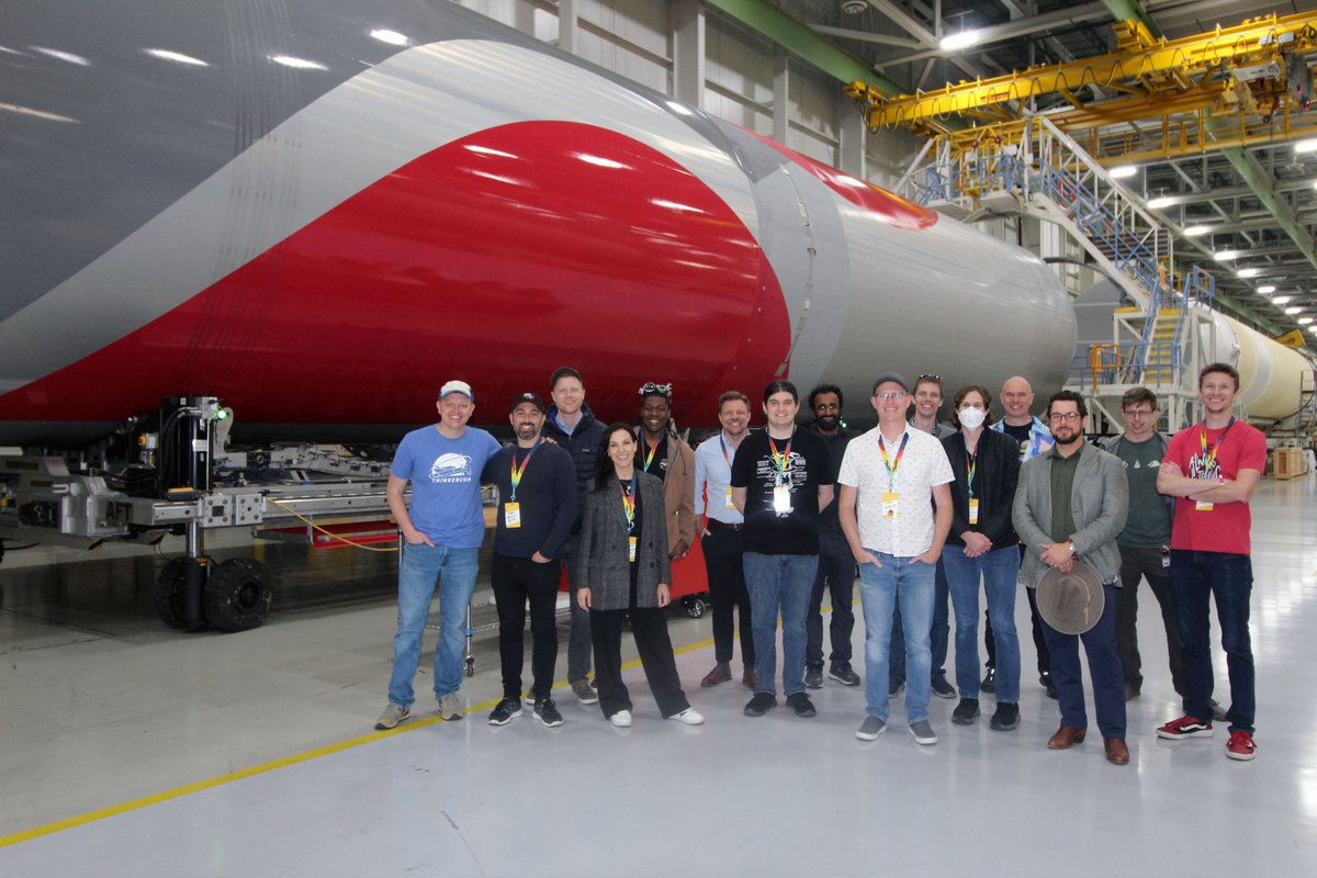 ulalaunch's tweet photo. 🚀  We were so excited to welcome #ThinkerCon #STEM content creators yesterday for a behind-the-scenes tour of the rocket factory! Thank you for coming by! ✨ Check out this awesome picture of the group with #VulcanRocket ⬇️ https://t.co/XwmY1x8Ico