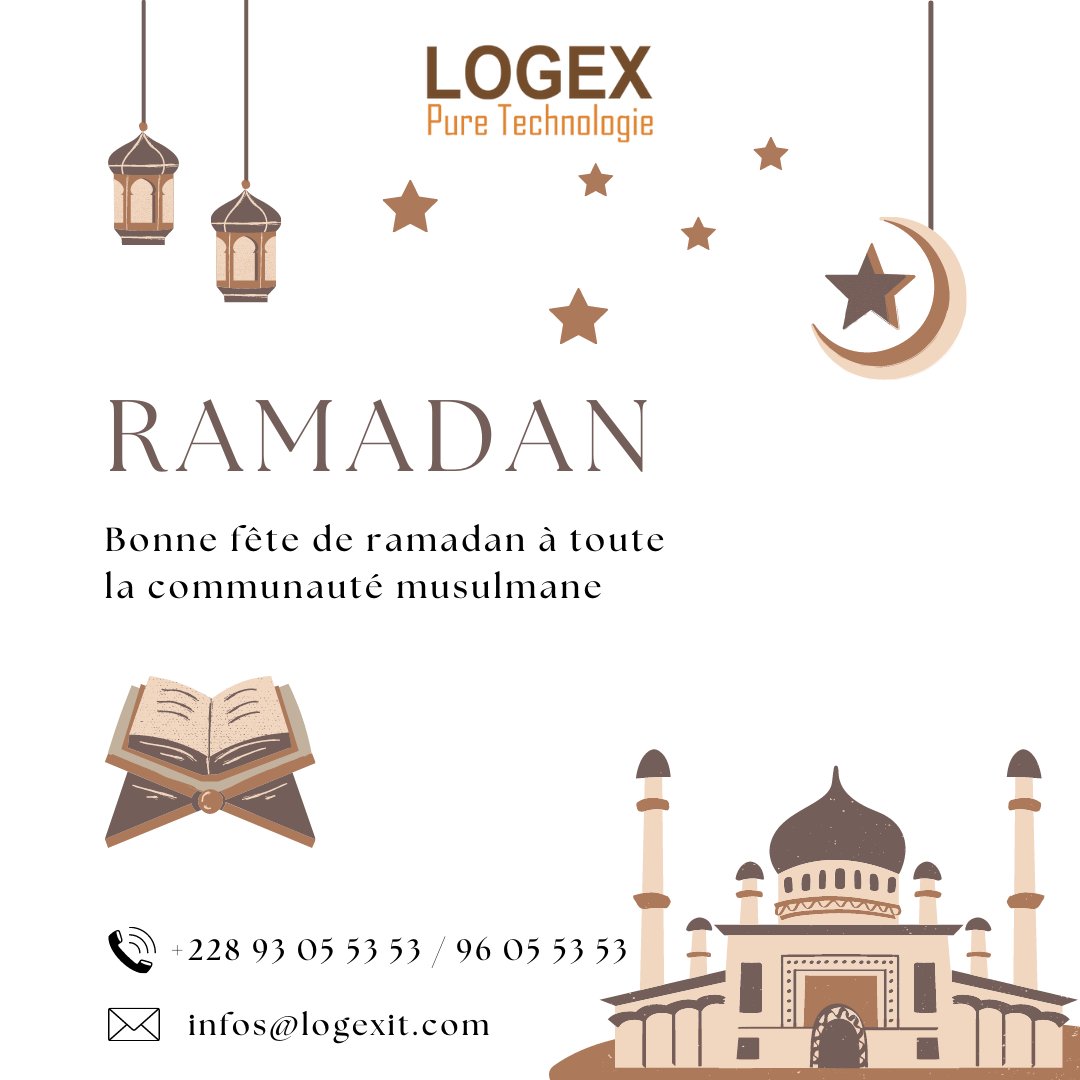 logexit's tweet photo. Bonne fête de ramadan à tous.
#SociétéLogex #musulman #fête #AidElFitr #RamadanMubarak https://t.co/maL5r7xPiG