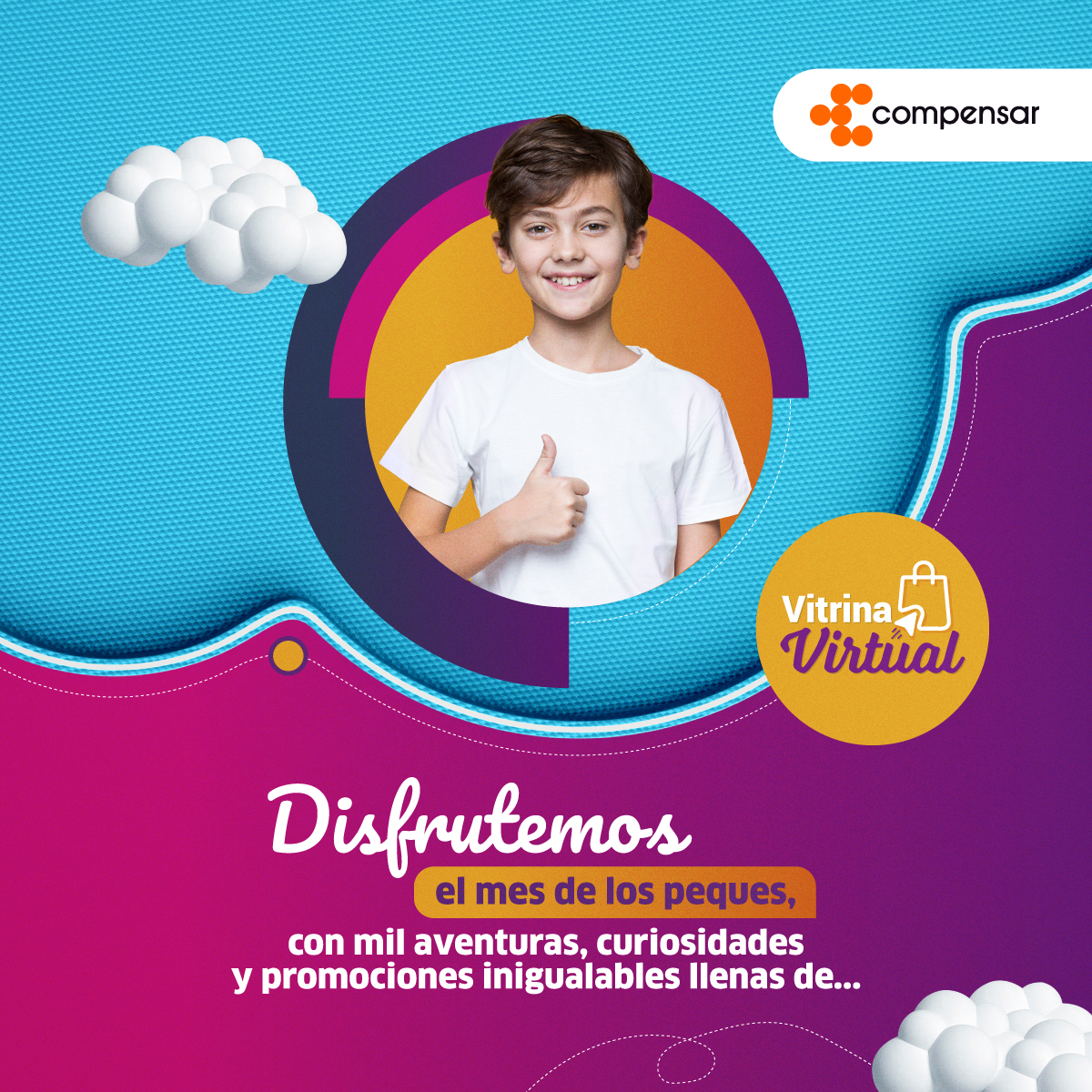 Compensar_info's tweet image. ¿Ya conoces las promociones que podrás encontrar de los #emprendimientos de nuestra #VitrinaVirtual? 📲  Accede, conócelos y encuentra los mejores productos para celebrar el #DíaDelNiño 🧒  

Ingresa en bit.ly/3F4qpqS