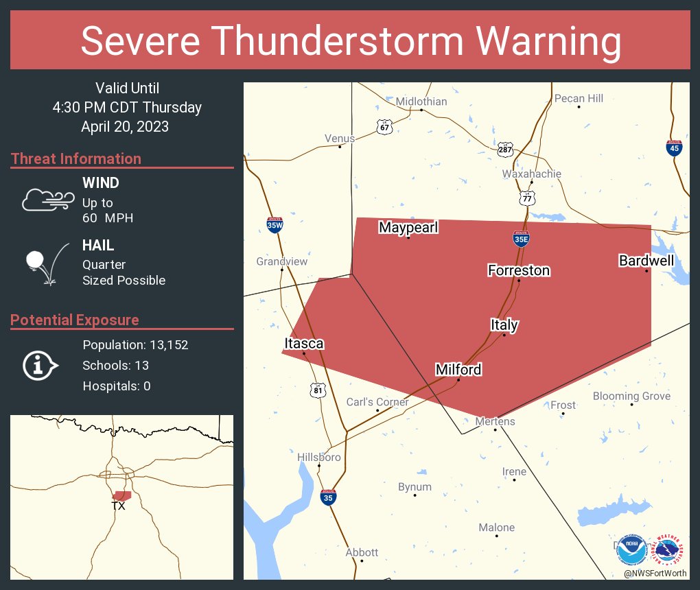 Mike Smith on Twitter "RT NWSFortWorth Severe Thunderstorm Warning