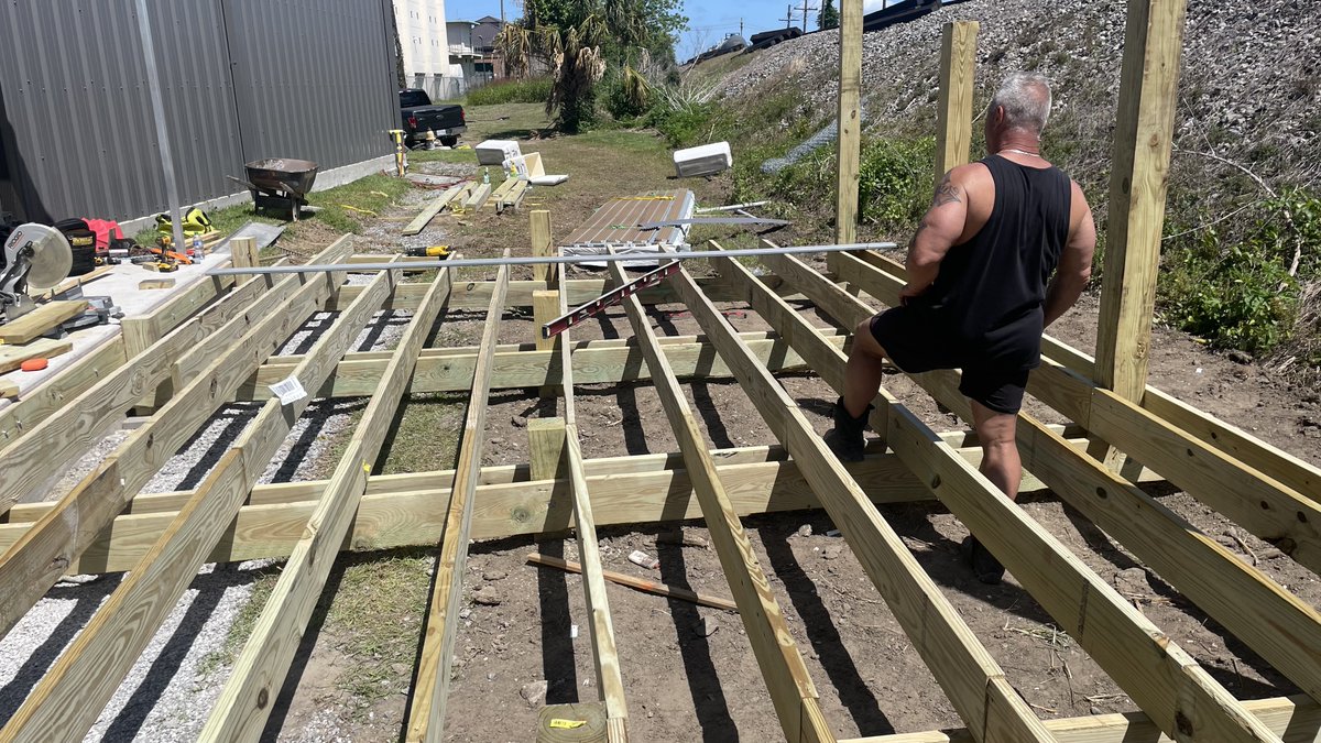 Always looking to improve.
New patio under construction.
#iaff632 #noffa #nolafirefighters